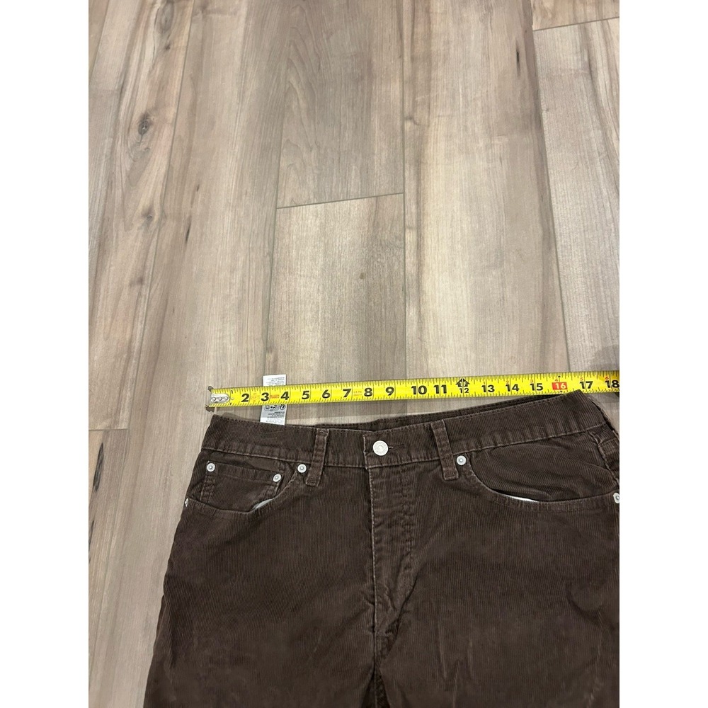 Levis Pants Mens 36x30 Brown 511 Slim Corduroy Stretch Preppy Taper - Picture 9 of 11